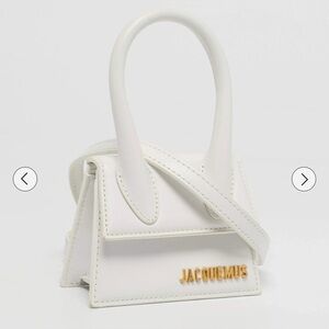Jacquemus MINI Le Chiquito White Leather Bag  Authentic